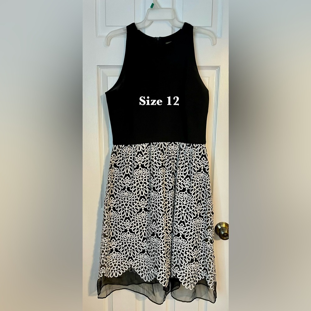 Elegant Black and White Dress